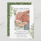 Einfache Folien, Verlobung Foto Save the Date (Vorne/Hinten)