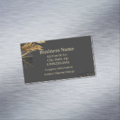 Einfache formale Exotic Blätter Feathers Magnetische Visitenkarte (Beispiel)