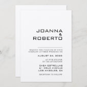 Einfache formale Hochzeit Einladung (Vorne/Hinten)