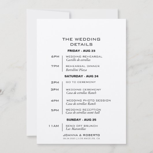 Einfache formale Kraft-Hochzeitkarte Einladung (Vorderseite)