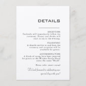 Einfache formale Kraft-Hochzeitskarte Begleitkarte (Vorderseite)