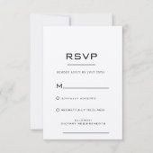 Einfache formale Kraft-RSVP-Karte RSVP Karte (Vorderseite)
