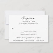 Einfache formelle Hochzeit RSVP Karte (Vorderseite)