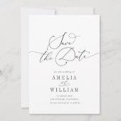 einfache formelle Hochzeit Save the Date (Vorderseite)