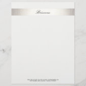 Einfache formelle Hochzeitsberaterin Silver Stripi Briefbogen (Vorderseite)