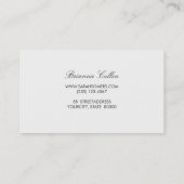 Einfache formelle Hochzeitsberaterin Silver Stripi Visitenkarte (Rückseite)