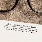 Einfache formelle Individuelle Name und Rücksendea Permastempel