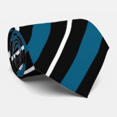 Einfache formelle Minimal Schwarz-Weiße Streifen Krawatte (Gerollt)