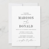 einfache formelle Schwarz-Weiß-Einladung Einladung (Vorderseite)