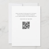 einfache formelle Schwarz-Weiß-Einladung Einladung (Rückseite)