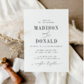 einfache formelle Schwarz-Weiß-Einladung Einladung