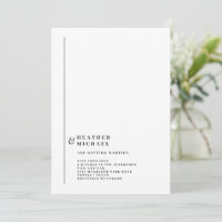 Einfache formelle Schwarz-weiße Hochzeit