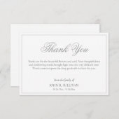 Einfache formelle Skriptbeerdigung Danke (Vorne/Hinten)