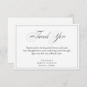 Einfache formelle Skriptbeerdigung Danke (Vorne/Hinten)