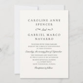 Einfache formelle traditionelle Hochzeit Einladung (Vorderseite)
