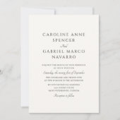 Einfache formelle traditionelle Hochzeit Einladung (Vorderseite)