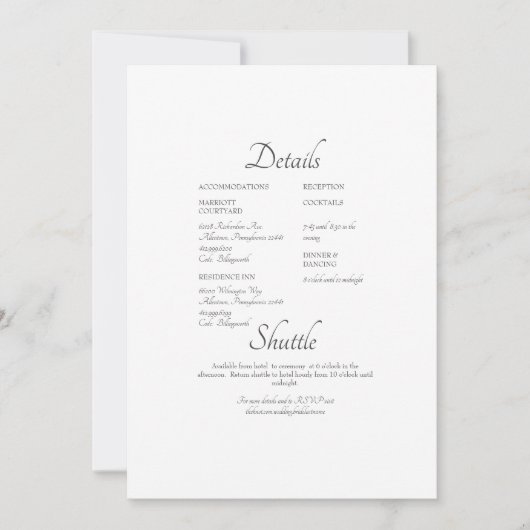 Einfache formelle Website für Hochzeiten - Einladu Einladung (Vorderseite)