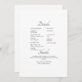 Einfache formelle Website für Hochzeiten - Einladu Einladung (Vorne/Hinten)