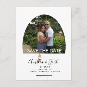 Einfache Formen Bogen Save-the-Date-Foto-Postkarte Postkarte