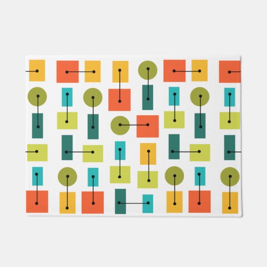 Einfache Formen des Atomzeitalters mehrfarbig Fußmatte (Vorderseite)