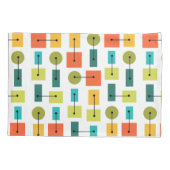 Einfache Formen des Atomzeitalters mehrfarbig Kissenbezug (Rückseite)