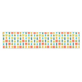 Einfache Formen des Atomzeitalters mehrfarbig Kurzer Tischläufer (Horizontal)