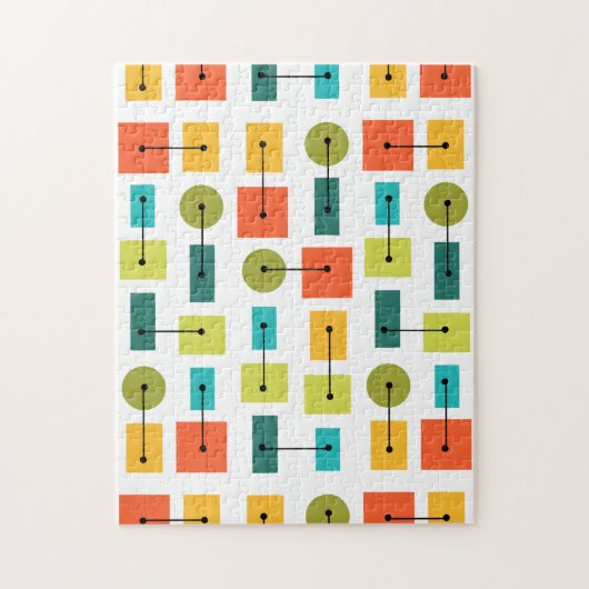 Einfache Formen des Atomzeitalters mehrfarbig Puzzle (Vertikal)