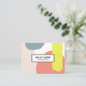Einfache Formen Minimalistisch Cool Limon rosa Visitenkarte (Stehend Vorderseite)