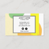 Einfache Formen Minimalistisch Cooles Green Gold Visitenkarte (Rückseite)