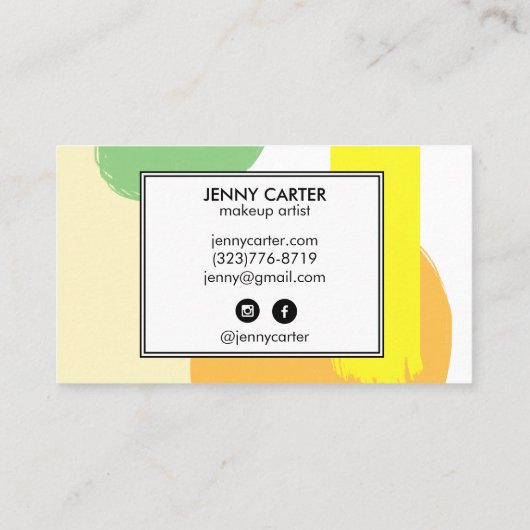 Einfache Formen Minimalistisch Cooles Green Gold Visitenkarte (Rückseite)