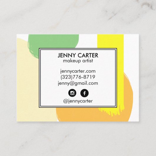 Einfache Formen Minimalistisch Cooles Green Gold Visitenkarte (Rückseite)