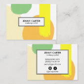 Einfache Formen Minimalistisch Cooles Green Gold Visitenkarte (Vorne/Hinten)
