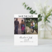 Einfache Formen Save the Date Foto Postkarte (Stehend Vorderseite)