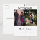 Einfache Formen Save the Date Foto Postkarte (Vorne/Hinten)