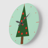 Einfache Formen Weihnachtsbaum Große Wanduhr (Winkel)