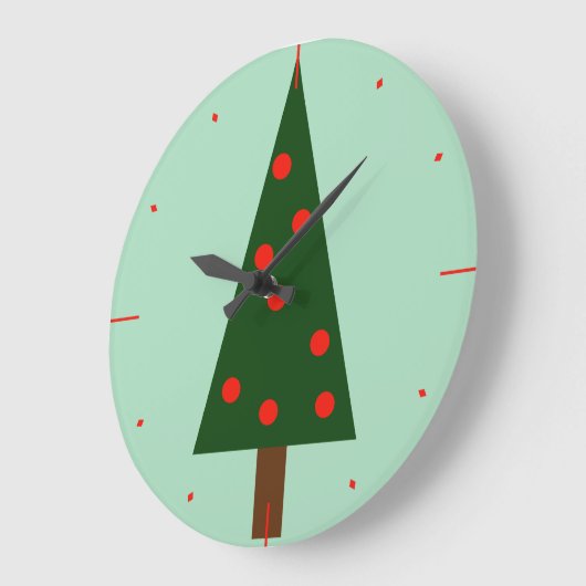 Einfache Formen Weihnachtsbaum Große Wanduhr (Winkel)