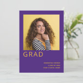 Einfache Foto 2022 Abschluss Lila Ankündigung (Stehend Vorderseite)