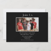 Einfache Foto Abschluss Ankündigung Einladung (Rückseite)