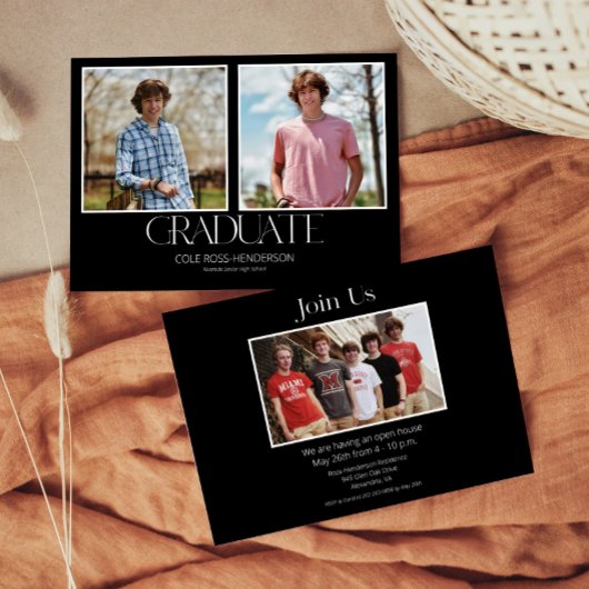 Einfache Foto Abschluss Ankündigung Einladung