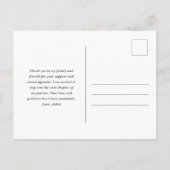 Einfache Foto Abschluss Ankündigung Postkarten (Rückseite)