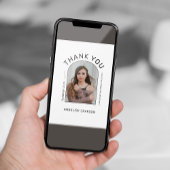 Einfache Foto Abschluss Dankeschön-Karte Ankündigung