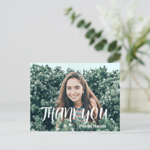 Einfache Foto-Abschluss-Dankeschön-Karte Postkarte