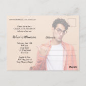 Einfache Foto Abschluss Einladung Postkarte (Rückseite)