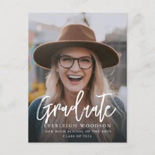 Einfache Foto-Abschluss-Klasse 2024 Ankündigungspostkarte