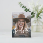 Einfache Foto-Abschluss-Klasse 2024 Ankündigungspostkarte (Stehend Vorderseite)