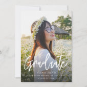 Einfache Foto-Abschluss-Klasse 2025 Einladung (Vorderseite)