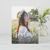 Einfache Foto-Abschluss-Klasse 2025 Einladung (Stehend Vorderseite)