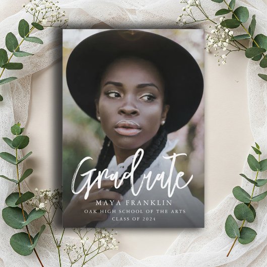 einfache Foto-Abschluss-Klasse Einladung