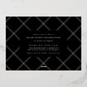 Einfache Foto-Abschluss mit eleganten Skripten Folieneinladung (Rückseite)