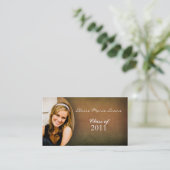 Einfache Foto Abschluss-Repräsentanten-Karte Telefonnummerkarte (Stehend Vorderseite)